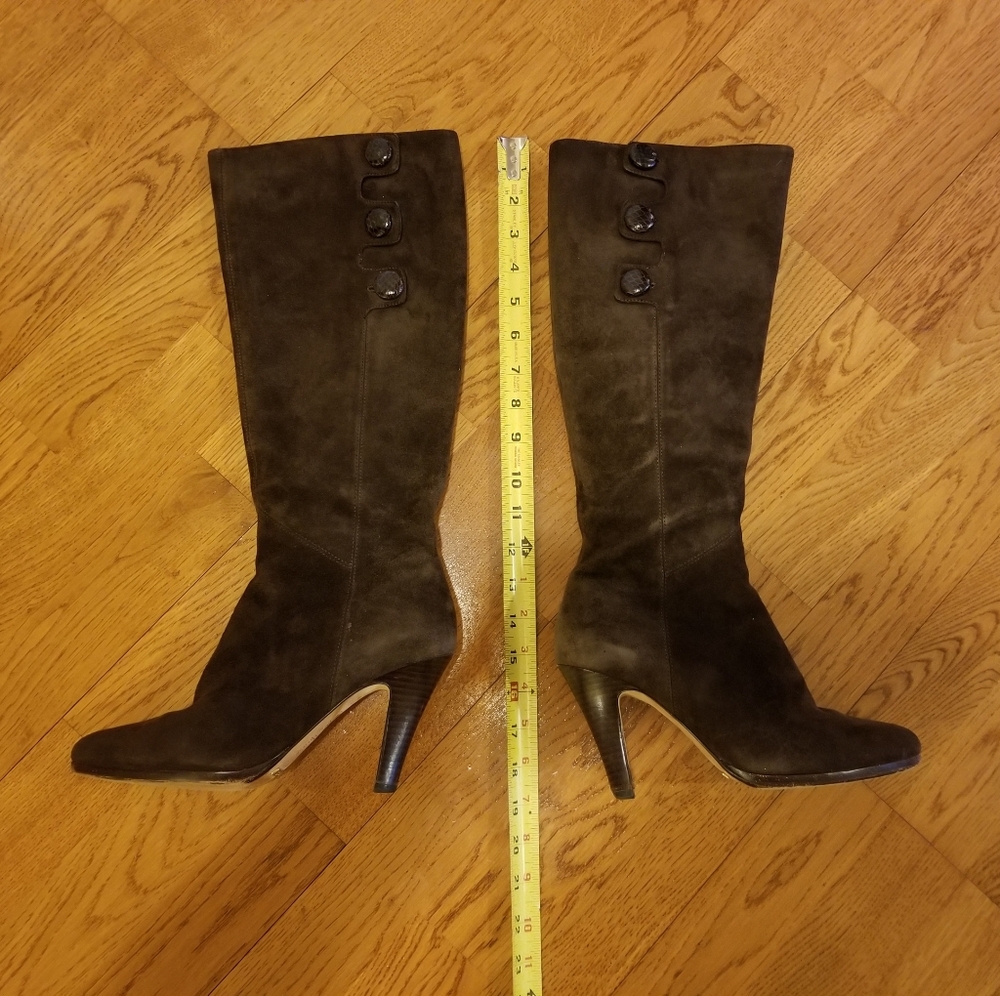Cole Haan Air Aliya Tall Boot - Dark Chocolate Suede Size 8